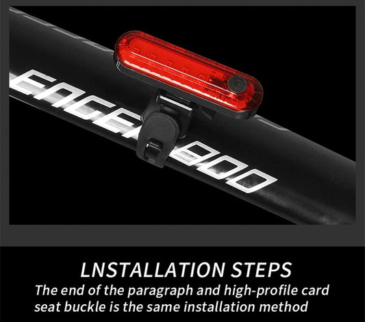 Portable USB Chargeable Waterproof Rear Bicycle Tail Light 5 LED Lamp 4 Flashing Models Night Safety Warning Bike Access