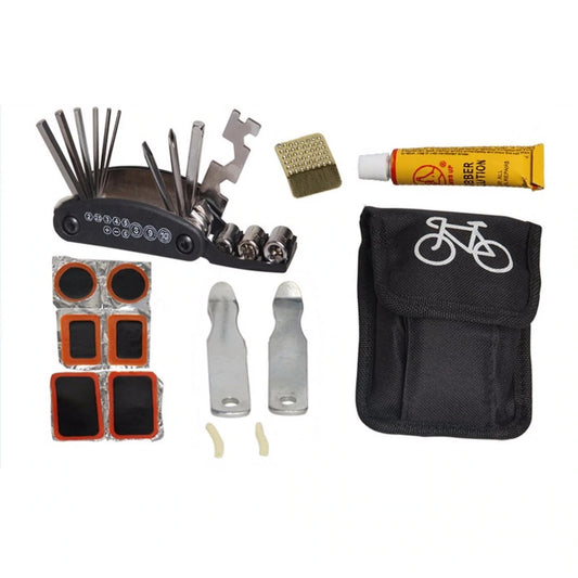 Bike Bicycle Tire Repair Tools Kit Set Bag Multitool Cycling Service Folding Hex Wrench Tool Bicycle Portable Riding