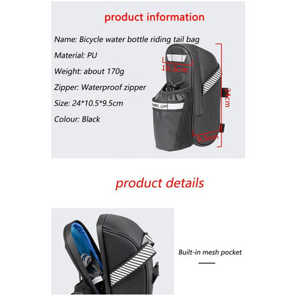 Wheel up Road bicycle kettle Tail bag High capacity Waterproof Saddle Bag MTB bag Sacoche Velo Reflective Accesorios