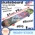 【Ready Stock】Skateboard Papan Skate Board Four-Wheeled Long Skateboard Adult Scooters Penny Board  滑板