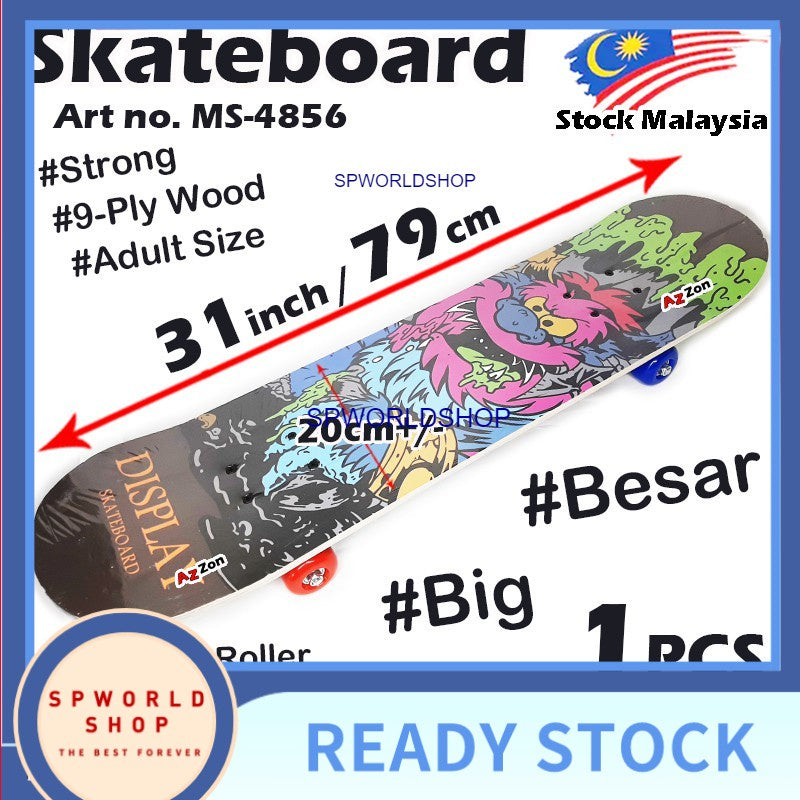 【Ready Stock】Skateboard Papan Skate Board Four-Wheeled Long Skateboard Adult Scooters Penny Board  滑板