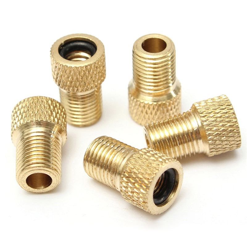 1 Pcs Bicycle Tire Valve Adapter Golden Pattern Valve Bicycle Accessories Adapter