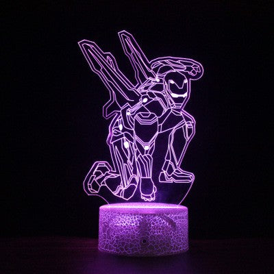 Superheroes Spiderman Thor Hammer Black Panther Icon LED Lamp Iron Man Captain America Shield 3D LED Light PREORDER