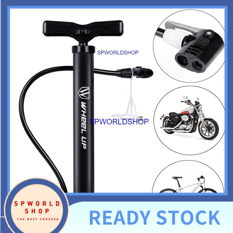 WHeeL UP Portable Bicycle Pump 120 PSI High Pressure Cycling Ball Inflator Standing Bike Hand Pump Motorcycle Tyre Hand