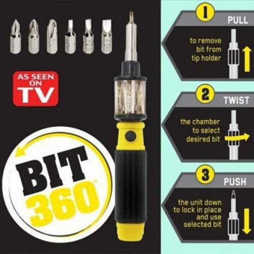 Snake Bit 360 Screwdriver 6 In 1