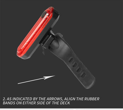 Portable USB Chargeable Waterproof Rear Bicycle Tail Light 5 LED Lamp 4 Flashing Models Night Safety Warning Bike Access
