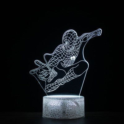 Superheroes Spiderman Thor Hammer Black Panther Icon LED Lamp Iron Man Captain America Shield 3D LED Light PREORDER