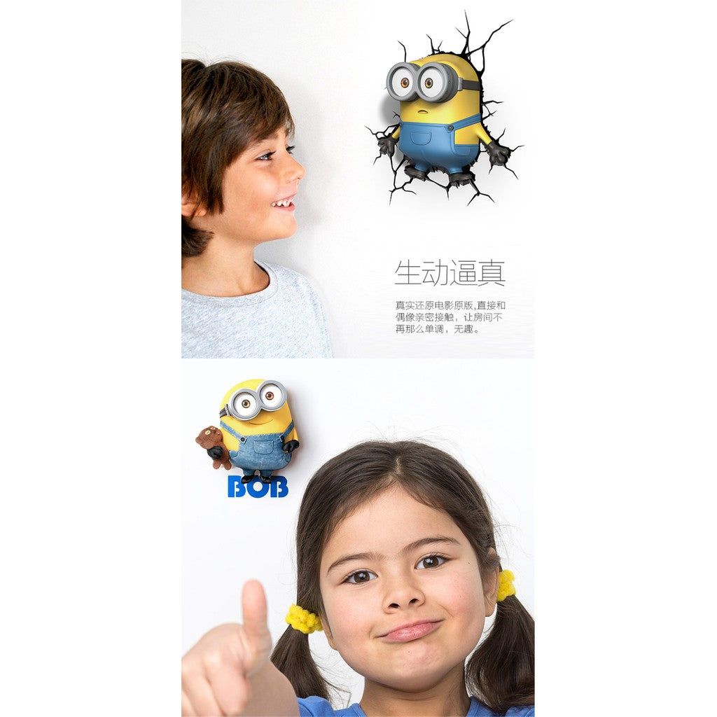 Cartoon Minions Stereo 3D Wall Night Lamps Children Bedroom Room Corridor Bedside Wall Birthday Gift Night PREORDER
