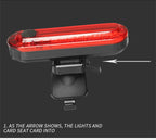 Portable USB Chargeable Waterproof Rear Bicycle Tail Light 5 LED Lamp 4 Flashing Models Night Safety Warning Bike Access