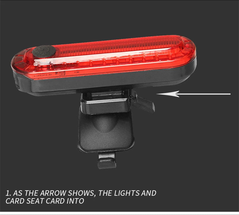 Portable USB Chargeable Waterproof Rear Bicycle Tail Light 5 LED Lamp 4 Flashing Models Night Safety Warning Bike Access