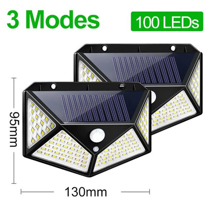 100 LED Solar Light Outdoor Solar Lamp Powered Sunlight Waterproof PIR Motion Sensor Street Light for Garden PREORDER
