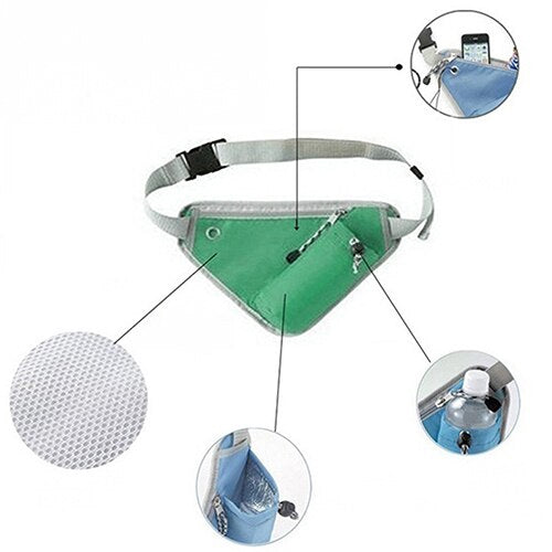 New Trendy Triangular Waist Bag Durable Belt Water Bottle Pocket Pouch Christmas gift