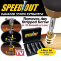 Speed Out 4pcs Damaged Screw Extractor Use With Any Drill As Seen On TV Speed Out * READY STOCK