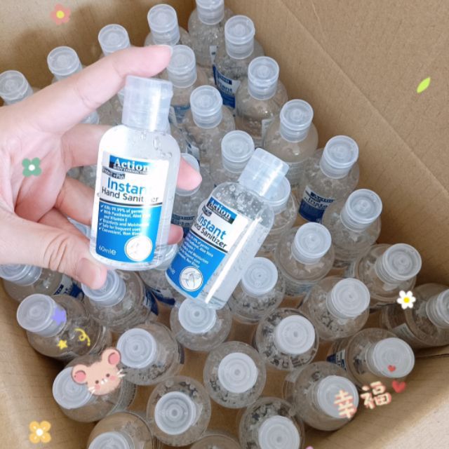 ACTION Hand Sanitizer 60ml 75% Alcohol* SEND IMMEDIATELY* KILL 99/9 GERMS POCKET HAND SANITIZER/ SMALL HAND SANITIZER洗手液