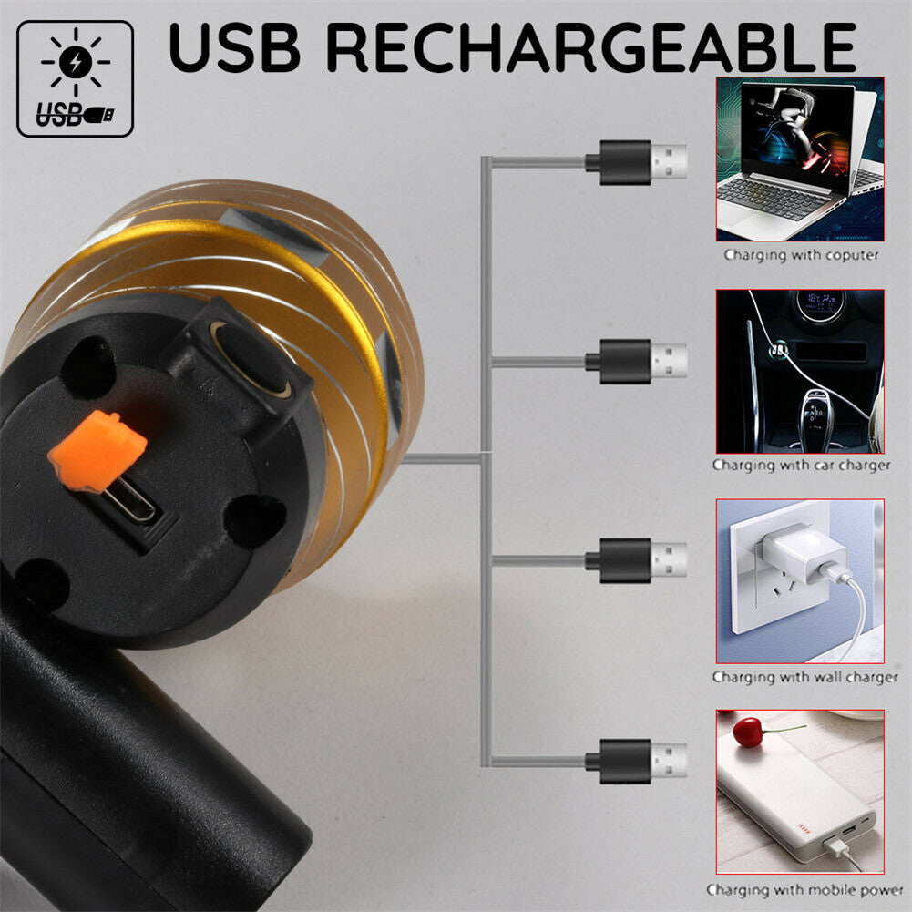 LED Mountain Cycle Head Light Waterproof Rechargeable 15000LM XM-L T6 LED MTB Bicycle Light Bike Front Rear Light Set Wi