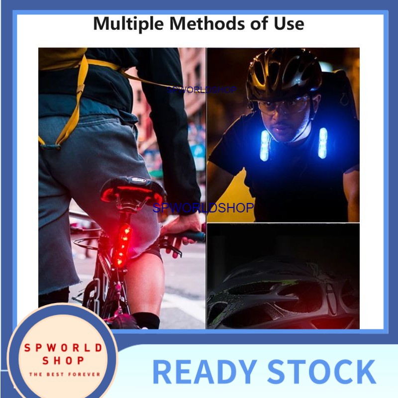 USB Rechargeable Bike Bicycle Tail Rear light -RED