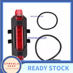 USB Rechargeable Bike Bicycle Tail Rear light -RED