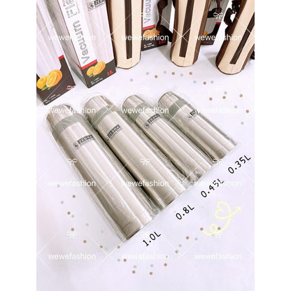 READY STOCK!!!ZEBRA SUS304 Stainless Steel Vacuum Flask Thermal Bottle 350ml/450ml/800ml/1L