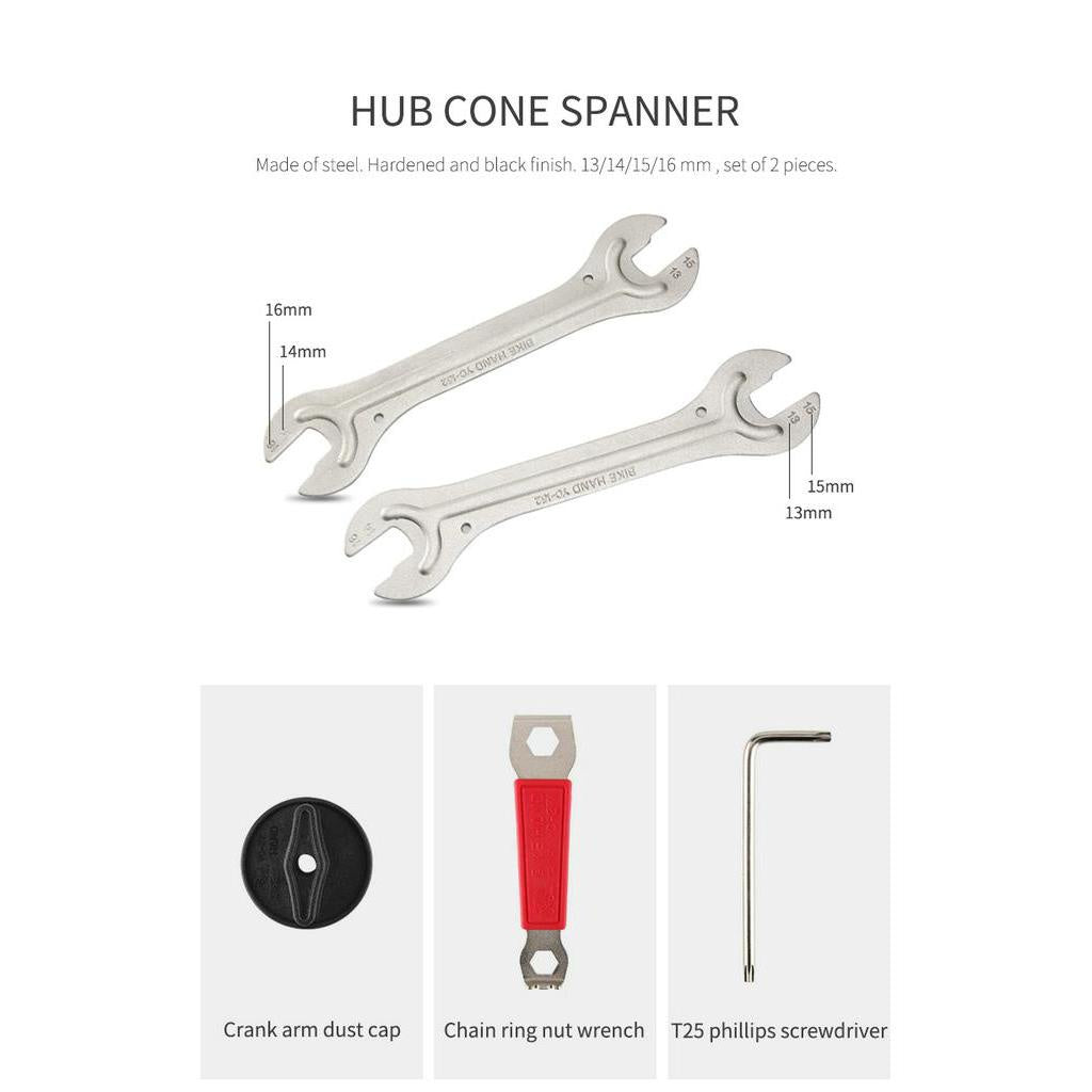 BIKEHAND 18 In 1 Multiful Bicycle Tools Kit Portable Bike Repair Tool Box Set Hex Key Wrench Remover Crank Puller Cyclin