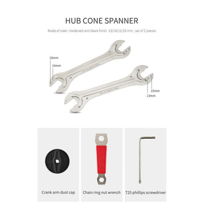 BIKEHAND 18 In 1 Multiful Bicycle Tools Kit Portable Bike Repair Tool Box Set Hex Key Wrench Remover Crank Puller Cyclin