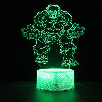 Superheroes Spiderman Thor Hammer Black Panther Icon LED Lamp Iron Man Captain America Shield 3D LED Light PREORDER
