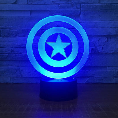 Superheroes Spiderman Thor Hammer Black Panther Icon LED Lamp Iron Man Captain America Shield 3D LED Light PREORDER