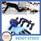 5 in 1 Muscle Trainer Wheel Roller Kit AB Whell Abdominal Roller With Push UP Bar Jump Rope Gym Home Fitness Equipment