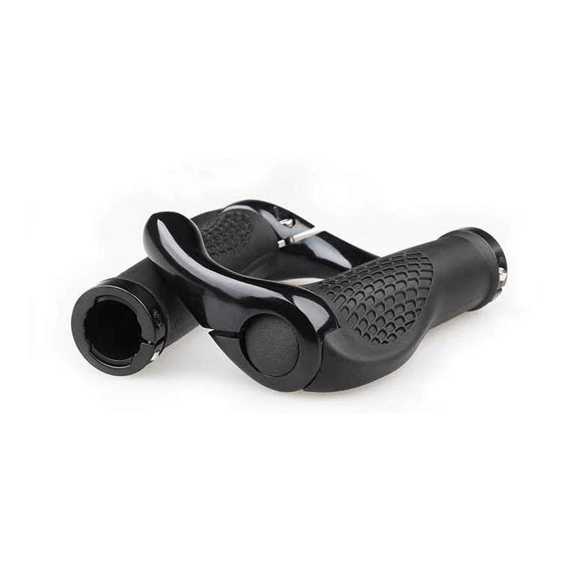 1 Pair Bicycle Handlebar Grip Ergonomic Anti-Skid Lock-on Handle Cover Aluminum Alloy Rubber Grips MTB Bike Accessories