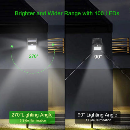 100 LED Solar Light Outdoor Solar Lamp Powered Sunlight Waterproof PIR Motion Sensor Street Light for Garden PREORDER