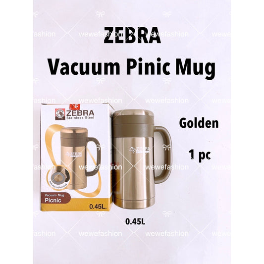 READY STOCK!!!Zebra SUS304 Stainless Steel Vacuum Pinic Mug 0.45L (450ml)