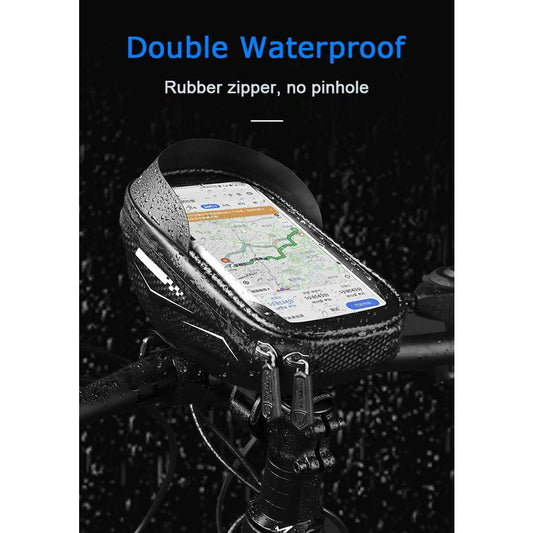 Phone Bag Bike Bicycle Strong Rainproof TPU Touch Screen Cell Phone Holder Bicycle Handlebar Bags MTB Frame Pouch Bag