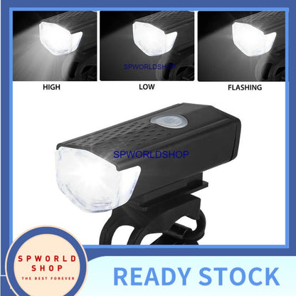 Bike Light USB Rechargeable 300 Lumens Bicycle Lamp Front Headlight Flashlight Bicycle Light Bicycle Accessories