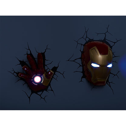 Marvel The Avengers 3D LED Wall Lamp Bedroom Living Room Night Light For Ironman Spiderman Hulk Captain PREORDER