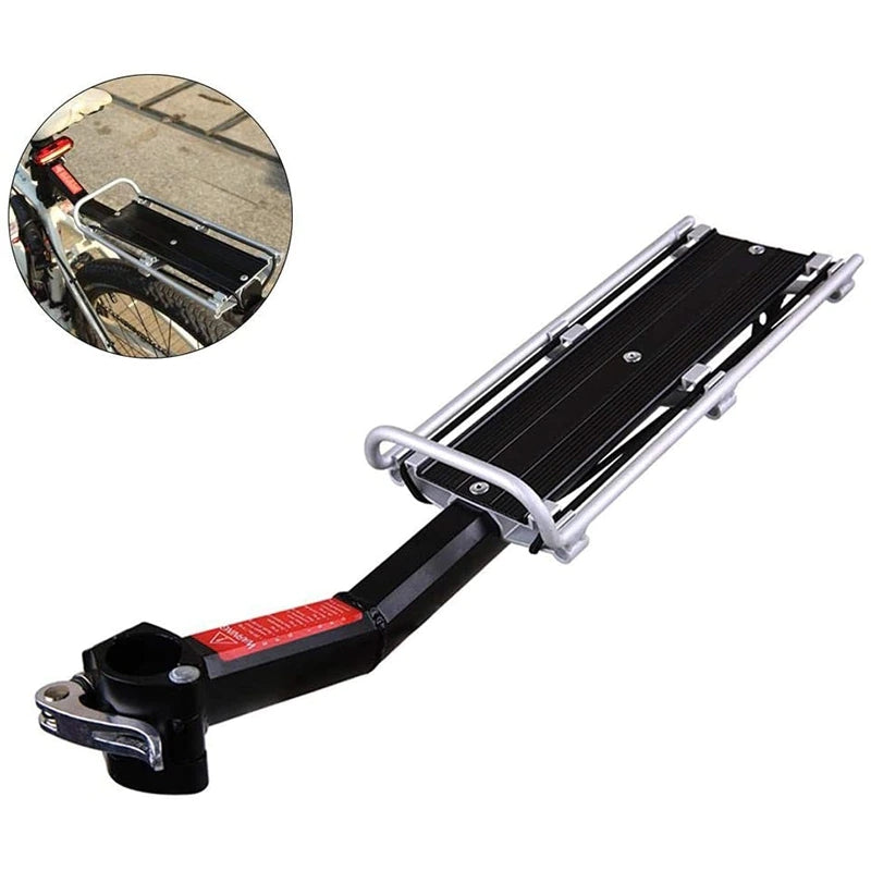 Bicycle Rear Rack, Bike Luggage Cargo Carrier, Quick Release Adjustable Cycling Seatpost Rack for Mountain Bike