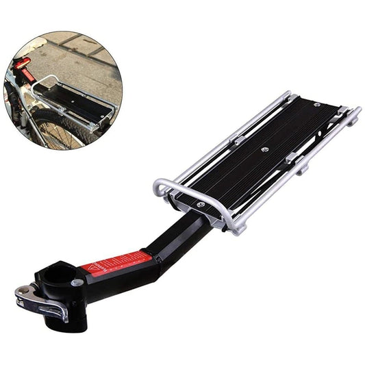 Bicycle Rear Rack, Bike Luggage Cargo Carrier, Quick Release Adjustable Cycling Seatpost Rack for Mountain Bike
