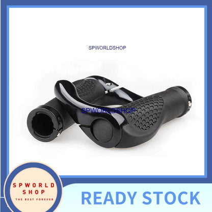 1 Pair Bicycle Handlebar Grip Ergonomic Anti-Skid Lock-on Handle Cover Aluminum Alloy Rubber Grips MTB Bike Accessories