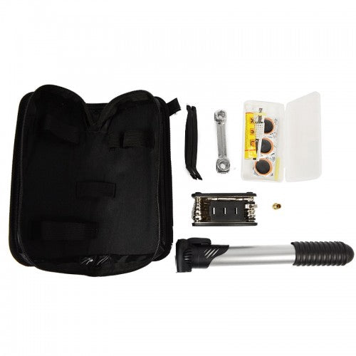 Bicycle repair tools set with carry bag