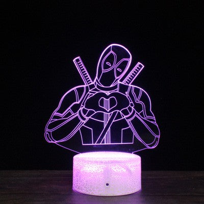 Superheroes Spiderman Thor Hammer Black Panther Icon LED Lamp Iron Man Captain America Shield 3D LED Light PREORDER