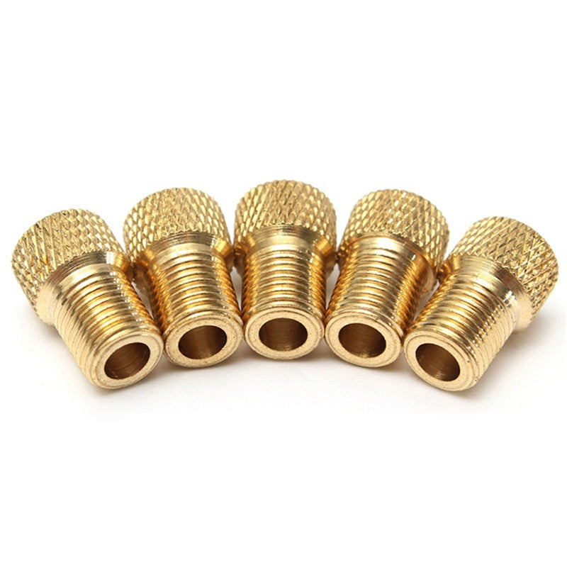 1 Pcs Bicycle Tire Valve Adapter Golden Pattern Valve Bicycle Accessories Adapter