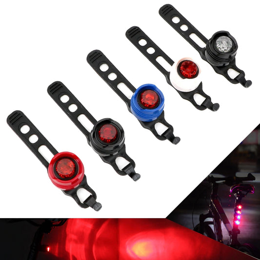 Safety Warning Lamp Cycling Light Helmet Red White LED Flash Lights Bike Front Rear Tail Aluminium Alloy