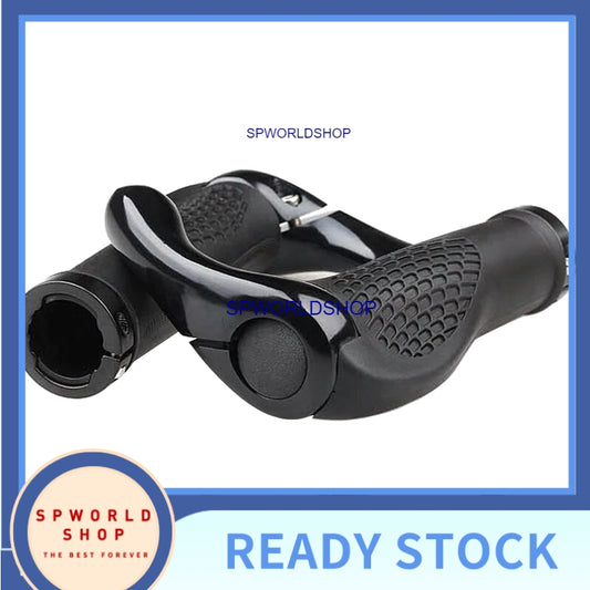 1 Pair Bicycle Handlebar Grip Ergonomic Anti-Skid Lock-on Handle Cover Aluminum Alloy Rubber Grips MTB Bike Accessories