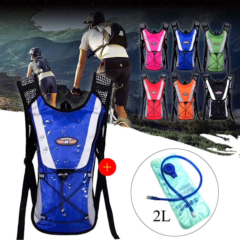 Water Bag Water Bladder Bag Outdoor Mountaineering Climbing Camping Travel Hiking Bike Water Bags 2L Cycling Backpack