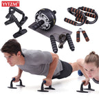 Push up Bracket Lean Abdomen Training with Skip Rope Anti-Skid Foam S-Type Grip Force Pull Rope Home Fitness Equipment