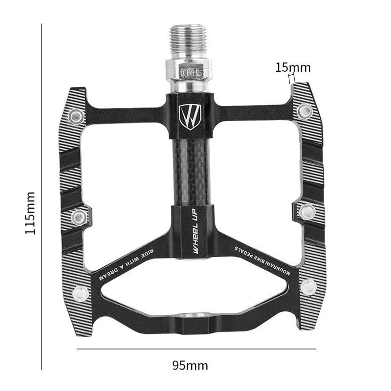 MTB Bicycle Pedal Mountain Bike Pedals Wide Platform  Aluminum Alloy Bike Accessories Non-Slip Flat Pedals for Bicycle