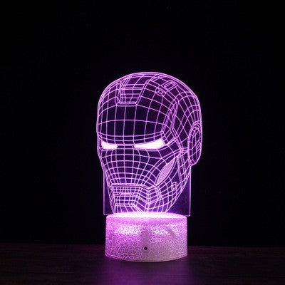 Superheroes Spiderman Thor Hammer Black Panther Icon LED Lamp Iron Man Captain America Shield 3D LED Light PREORDER