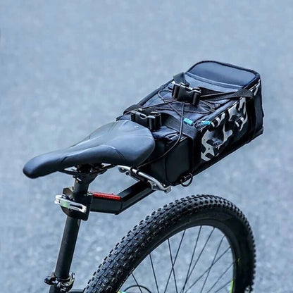 Bicycle Rear Rack, Bike Luggage Cargo Carrier, Quick Release Adjustable Cycling Seatpost Rack for Mountain Bike