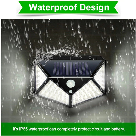 100 LED Solar Light Outdoor Solar Lamp Powered Sunlight Waterproof PIR Motion Sensor Street Light for Garden PREORDER