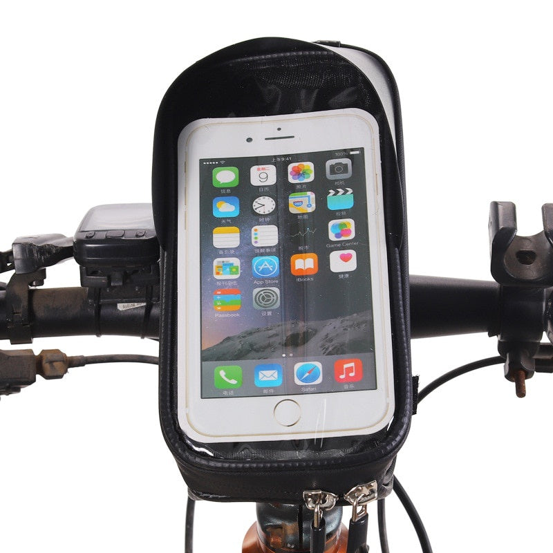 Waterproof Bicycle Bag,Cycling Front Top Tube Frame Phone Bag,Touchscreen Cellphone Handlebar Bag Bicycle