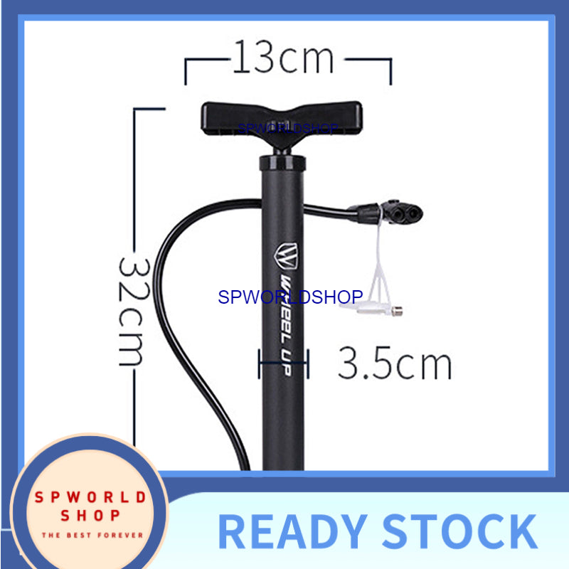 WHeeL UP Portable Bicycle Pump 120 PSI High Pressure Cycling Ball Inflator Standing Bike Hand Pump Motorcycle Tyre Hand