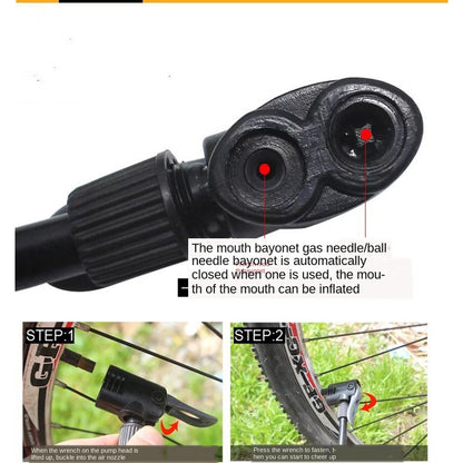 Durable Lightweight Portable Multi-functional Cycling Bike Bicycle Pump Tools Floor Pump Hand Foot